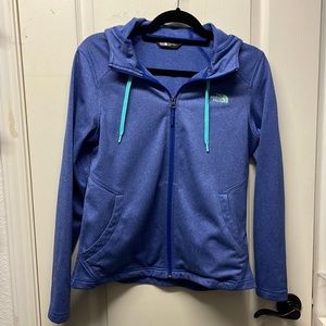 The North Face light fleece zip up hoodie